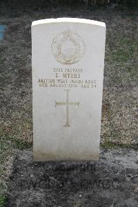 Ismailia War Memorial Cemetery - Myers, E